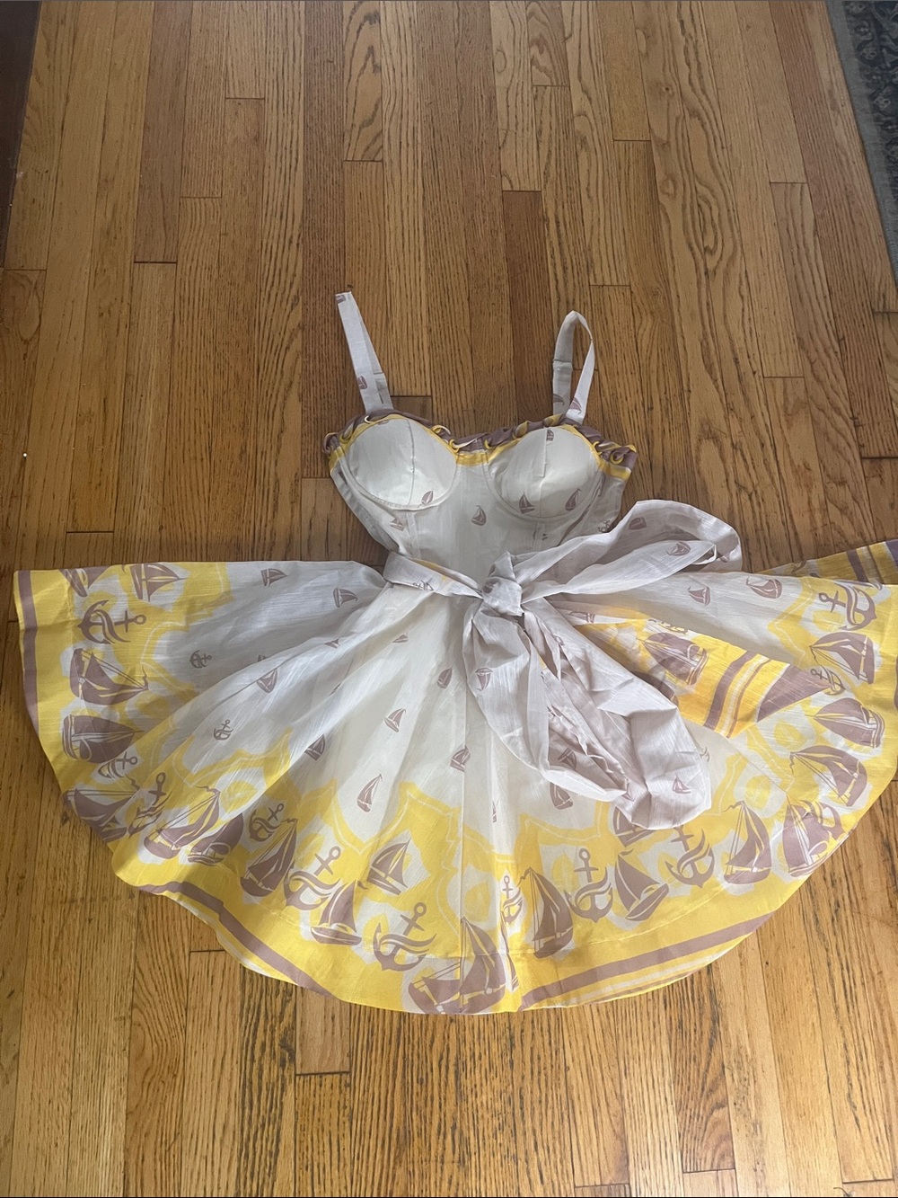 Rosevelvet Nautical Themed Corset Mini Dress Sz Large